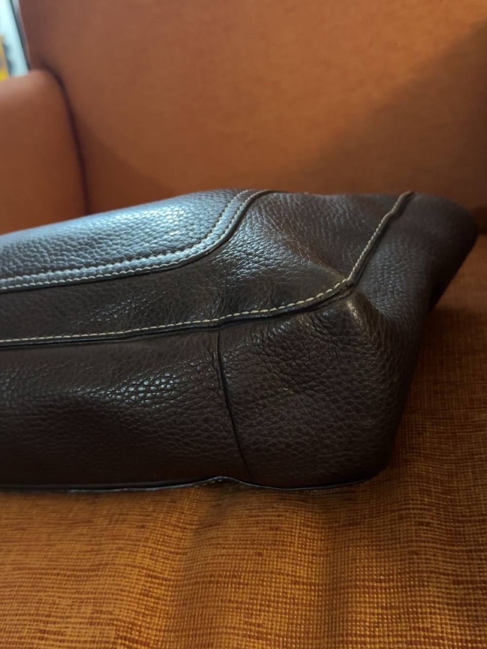 Coach Chelsea Brown Leather Tote with Front Pocket - Picture 5 of 10